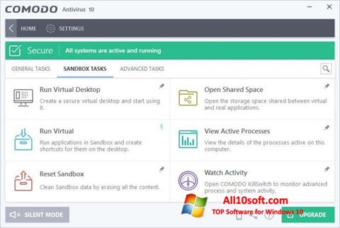 Screenshot Comodo Antivirus per Windows 10
