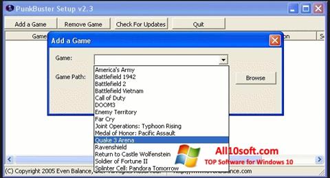 Screenshot PunkBuster per Windows 10
