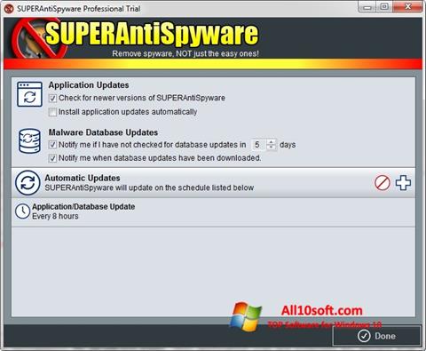 Screenshot SUPERAntiSpyware per Windows 10