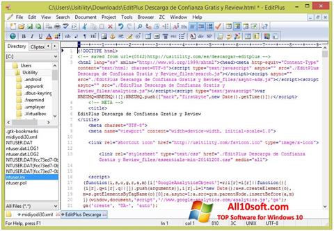 Screenshot EditPlus per Windows 10