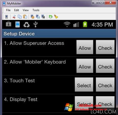 Screenshot MyMobiler per Windows 10