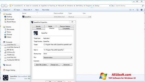 Screenshot SpeedFan per Windows 10