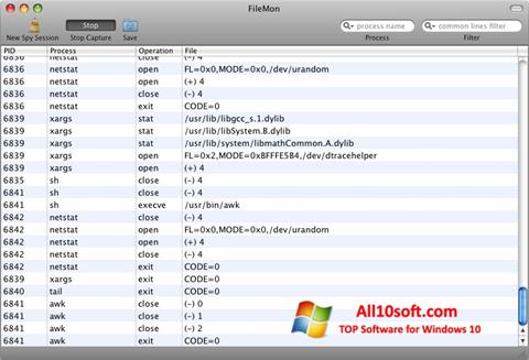 Screenshot FileMon per Windows 10