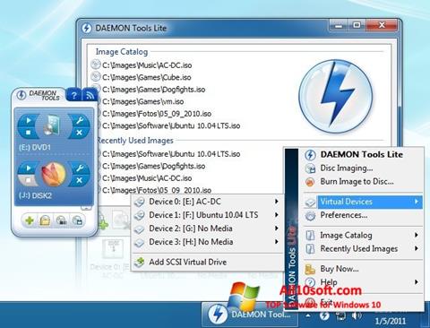 Screenshot DAEMON Tools Lite per Windows 10
