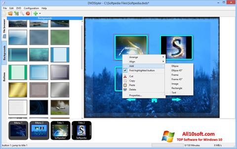 Screenshot DVDStyler per Windows 10