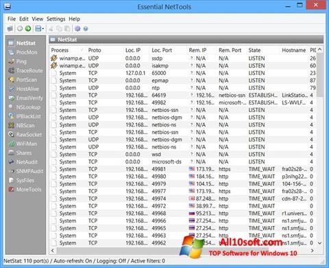 Screenshot Essential NetTools per Windows 10