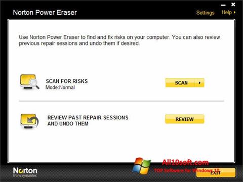 Screenshot Norton Power Eraser per Windows 10