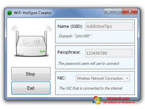 Screenshot Wi-Fi HotSpot Creator per Windows 10