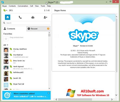 Screenshot Skype Setup Full per Windows 10