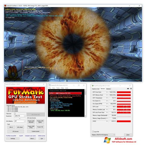 Screenshot FurMark per Windows 10