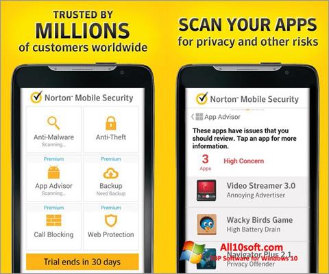 Screenshot Norton Mobile Security per Windows 10