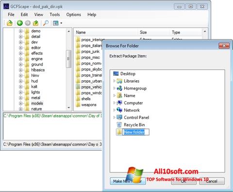 Screenshot GCFScape per Windows 10