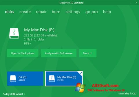 Screenshot MacDrive per Windows 10