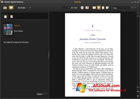 Screenshot Adobe Digital Editions per Windows 10