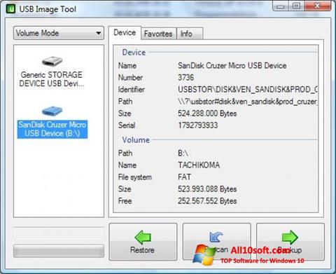 Screenshot USB Image Tool per Windows 10