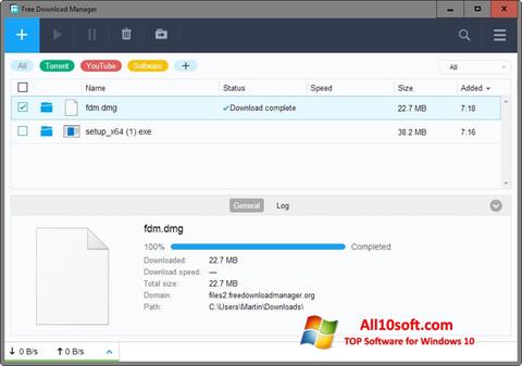 Screenshot Free Download Manager per Windows 10