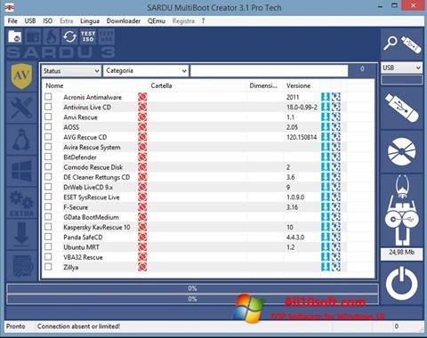 Screenshot SARDU per Windows 10