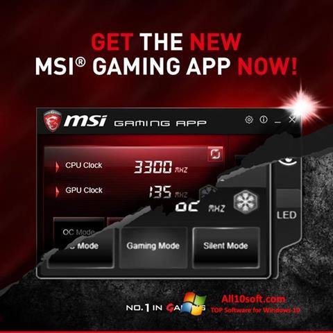 Screenshot MSI Gaming App per Windows 10