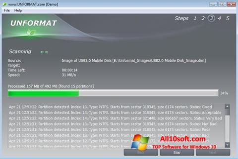 Screenshot UNFORMAT per Windows 10