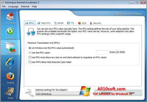 Screenshot Ashampoo Internet Accelerator per Windows 10