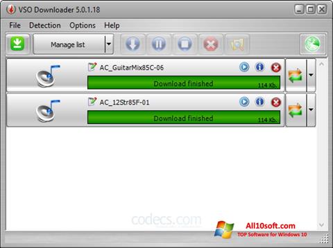 Screenshot VSO Downloader per Windows 10