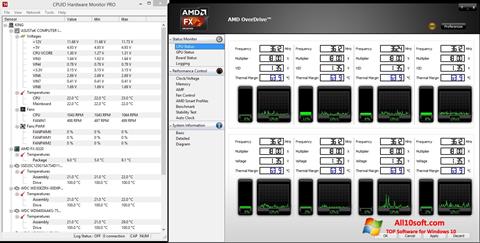 Screenshot AMD Overdrive per Windows 10