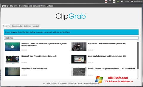 Screenshot ClipGrab per Windows 10