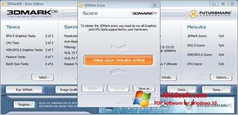 Screenshot 3DMark06 per Windows 10