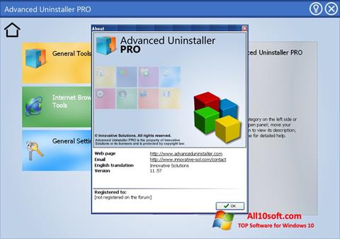 Screenshot Advanced Uninstaller PRO per Windows 10