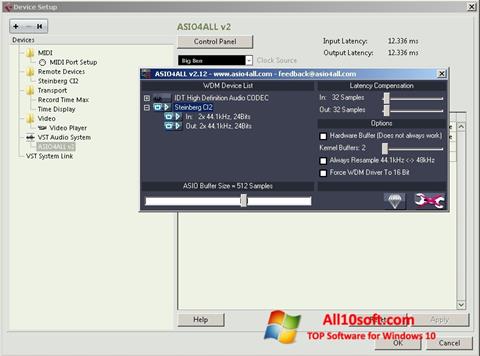 Screenshot ASIO4ALL per Windows 10