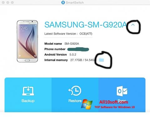 Screenshot Samsung Smart Switch per Windows 10