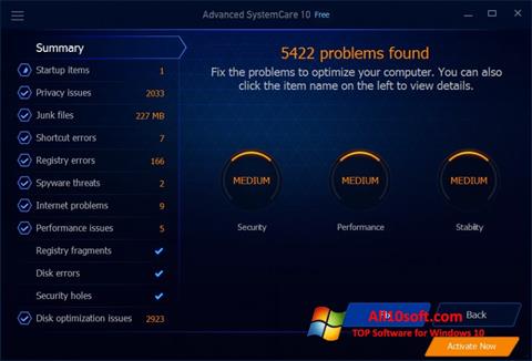 Screenshot Advanced SystemCare Free per Windows 10