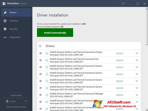 Screenshot DriverPack Solution Online per Windows 10