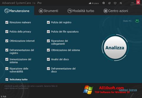 Screenshot Advanced SystemCare Pro per Windows 10