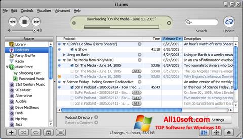 Screenshot iTunes per Windows 10