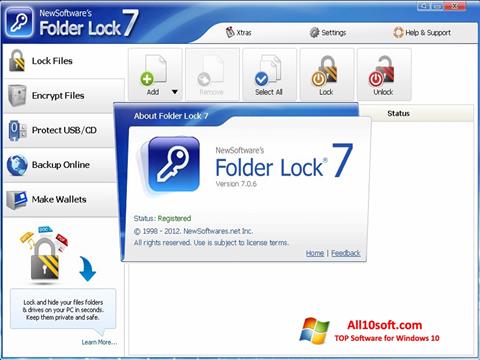 Screenshot Folder Lock per Windows 10