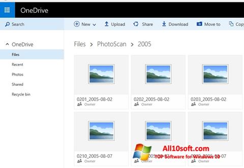Screenshot OneDrive per Windows 10