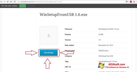 Screenshot WinSetupFromUSB per Windows 10