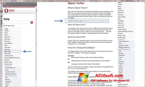 Screenshot Opera Turbo per Windows 10