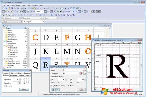 Screenshot Font Creator per Windows 10