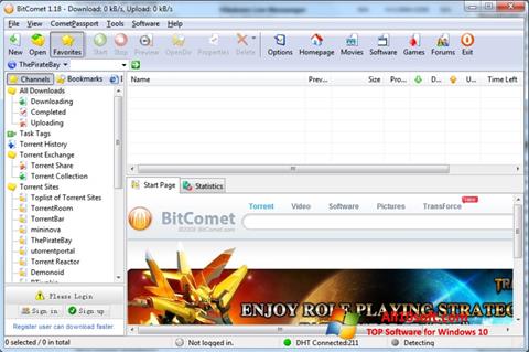Screenshot BitComet per Windows 10