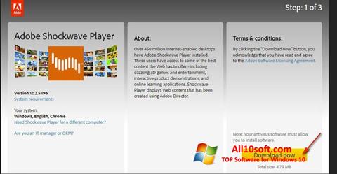 Screenshot Adobe Shockwave Player per Windows 10
