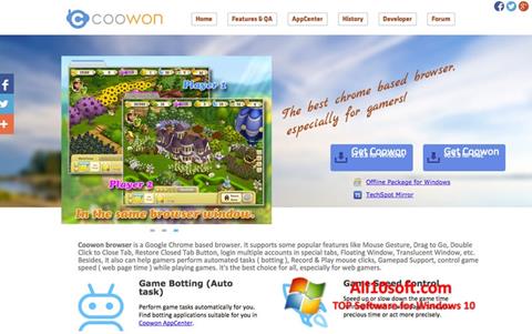 Screenshot Coowon Browser per Windows 10