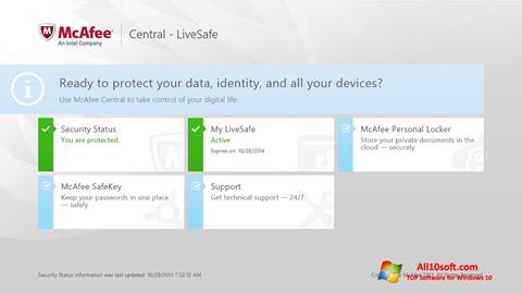 Screenshot McAfee LiveSafe per Windows 10