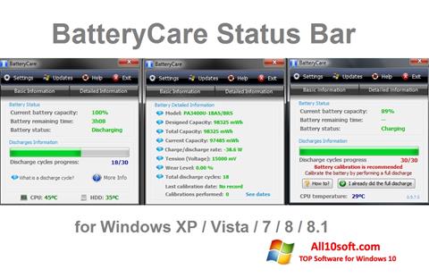 Screenshot BatteryCare per Windows 10