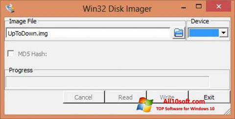Screenshot Win32 Disk Imager per Windows 10