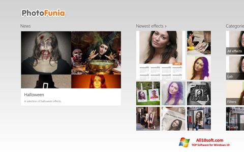 Screenshot PhotoFunia per Windows 10