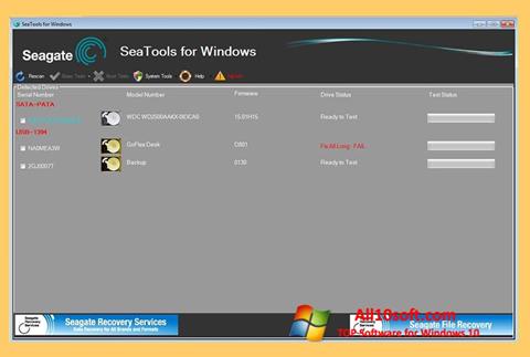 Screenshot Seagate SeaTools per Windows 10