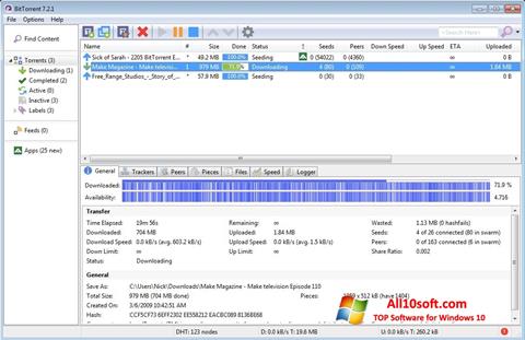 Screenshot BitTorrent per Windows 10
