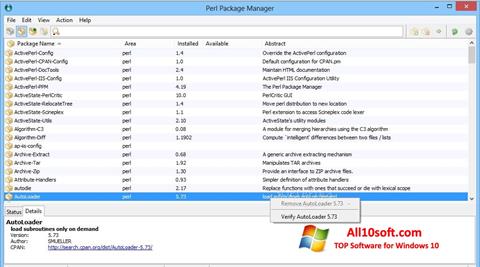 Screenshot ActivePerl per Windows 10